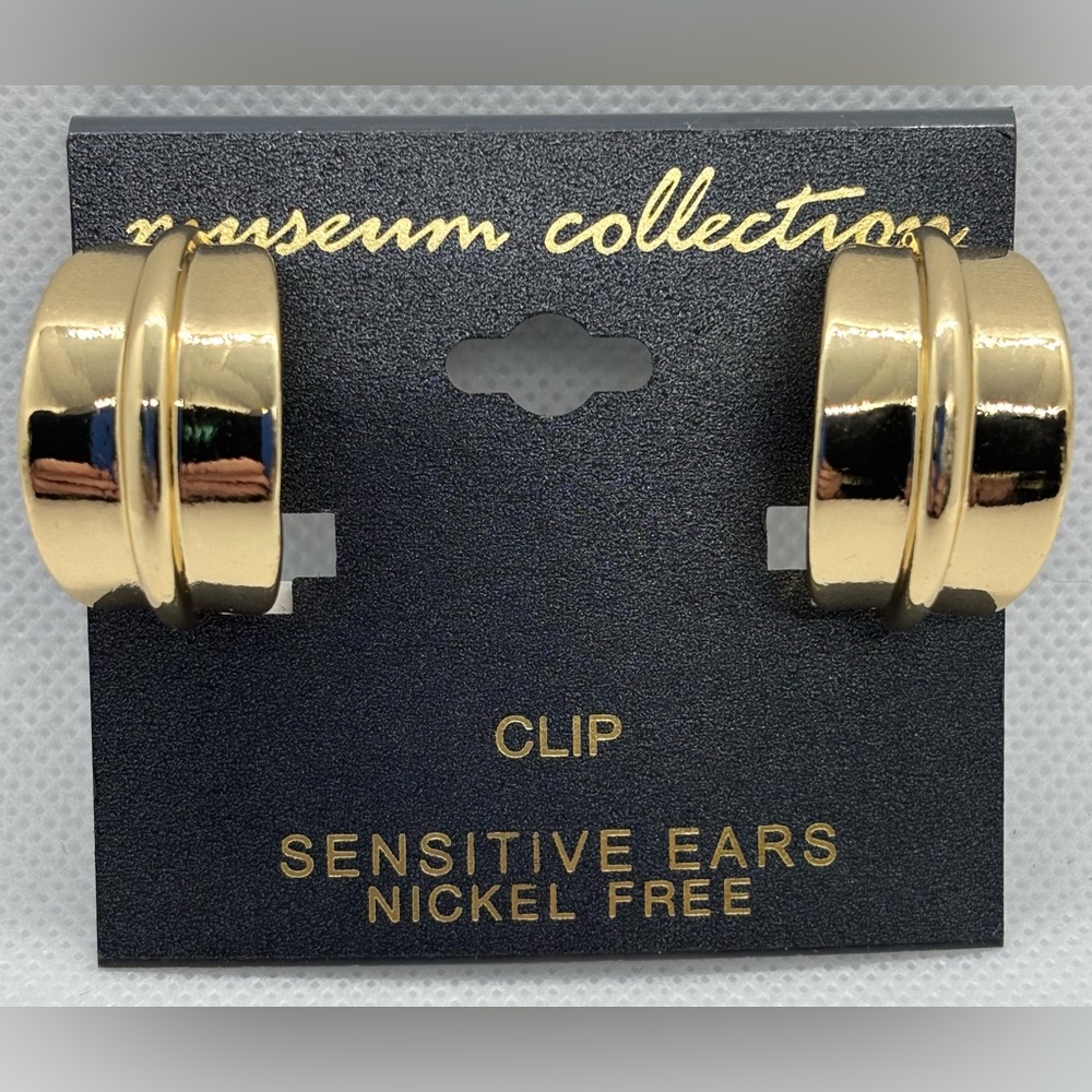 Museum Collection Gold Clip On Earrings